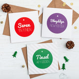 New year or Christmas card 'Blwyddyn newydd dda' - Draenog - 1
