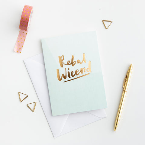 Rebal Wicend Welsh gold foil card