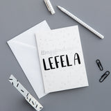 A Level congratulations card 'Llongyfarchiadau Lefel A' silver foil
