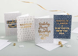 Christmas card 'Nadolig Llawen' - gold foil