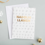 Nadolig Llawen Welsh Christmas Card Set of 4 or 6 - Nêfi Blw