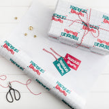 Christmas gift wrap set - wrapping paper and gift tags