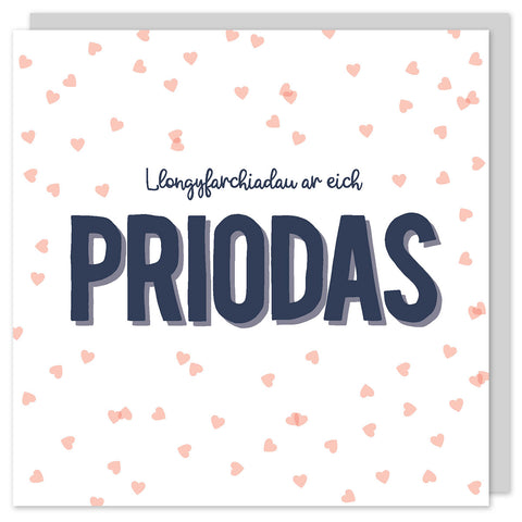 Cerdyn Llongyfarchiadau ar eich Priodas / Welsh Wedding card