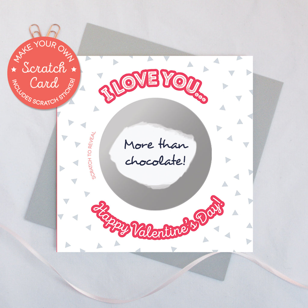 Scratch card 'I love you... Happy Valentine's Day!'