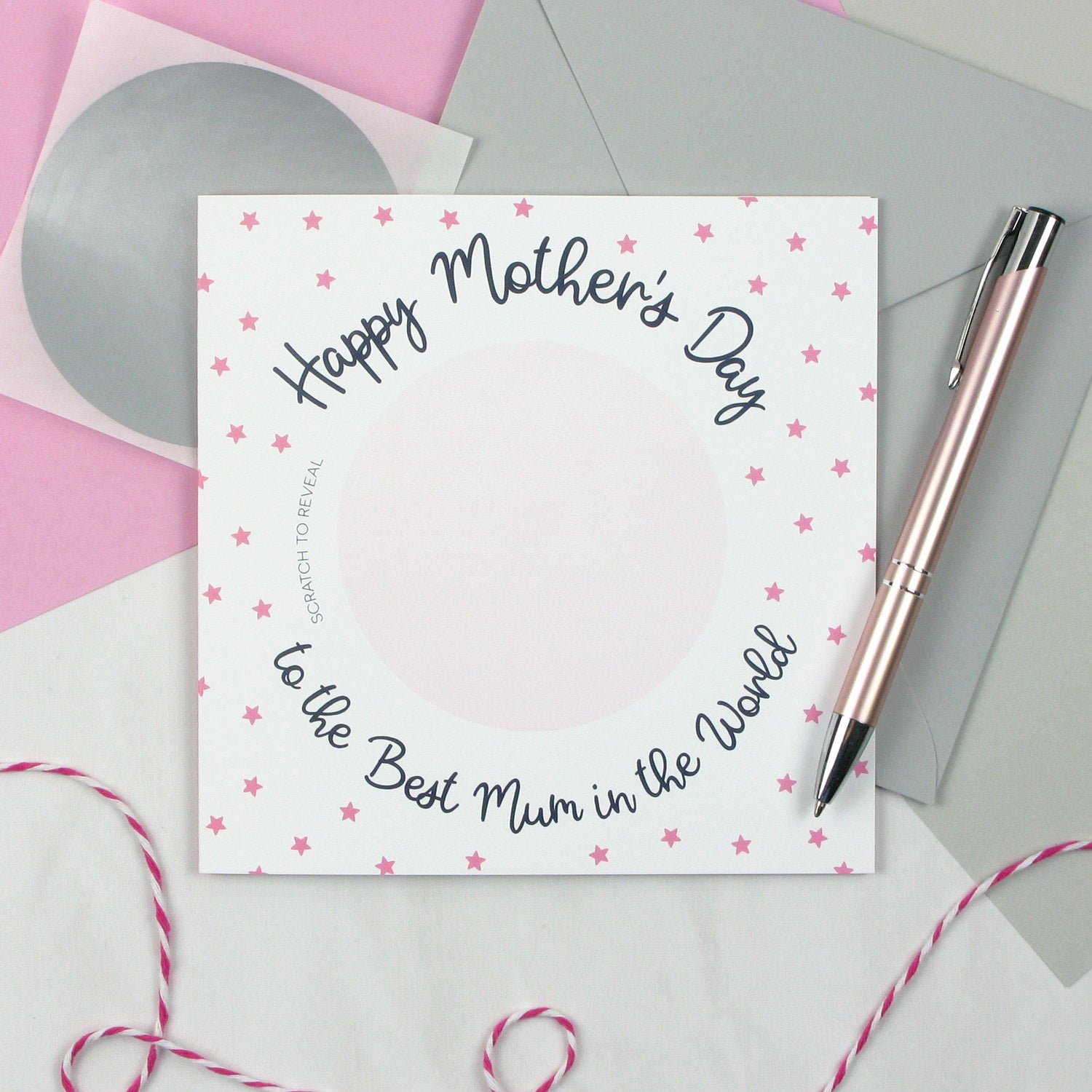 Scratch card 'Happy Mother's day to the best mum in the world'