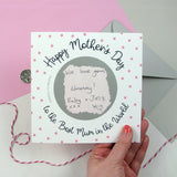 Scratch card 'Happy Mother's day to the best mum in the world'
