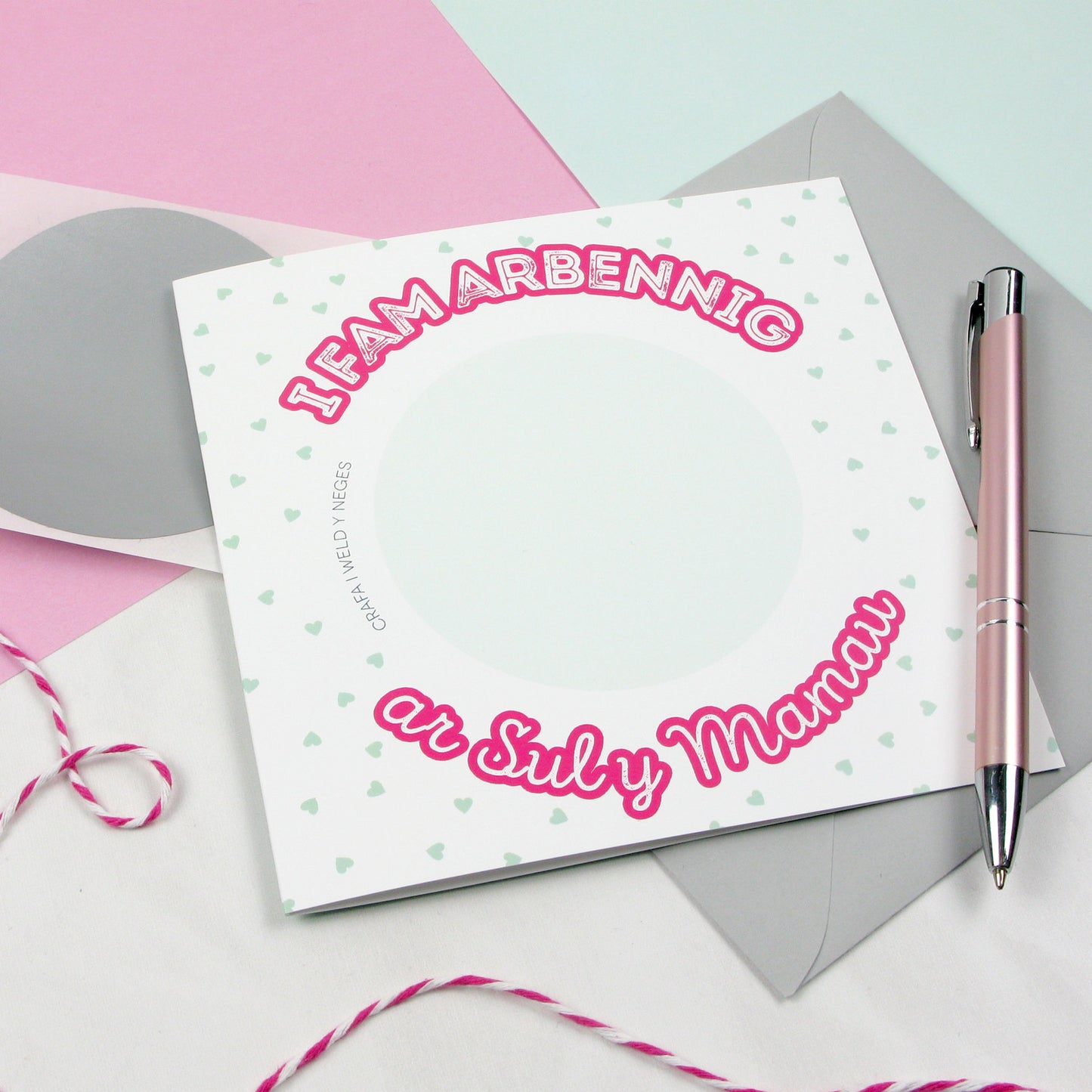 Cerdyn crafu Sul y Mamau / Welsh Mother's day scratch card 'I Fam Arbennig ar Sul y Mamau'