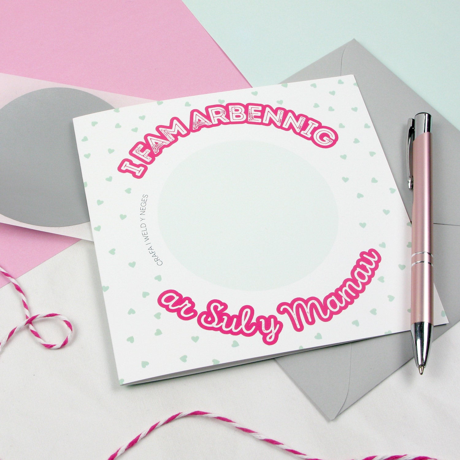 Cerdyn crafu Sul y Mamau / Welsh Mother's day scratch card 'I Fam Arbennig ar Sul y Mamau'