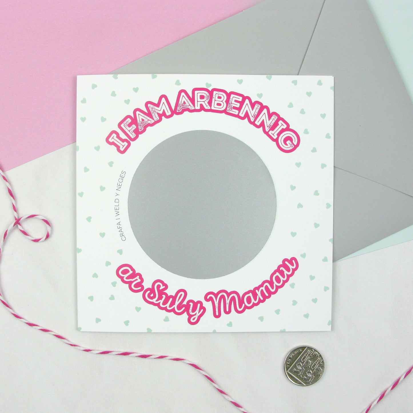 Cerdyn crafu Sul y Mamau / Welsh Mother's day scratch card 'I Fam Arbennig ar Sul y Mamau'