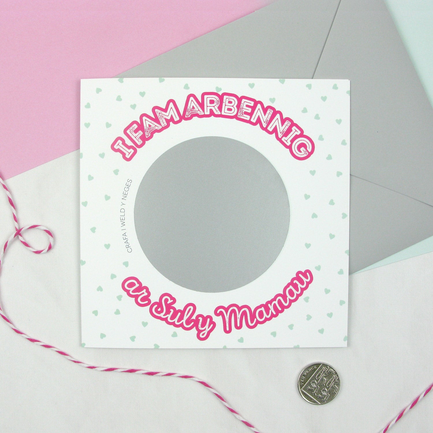 Cerdyn crafu Sul y Mamau / Welsh Mother's day scratch card 'I Fam Arbennig ar Sul y Mamau'