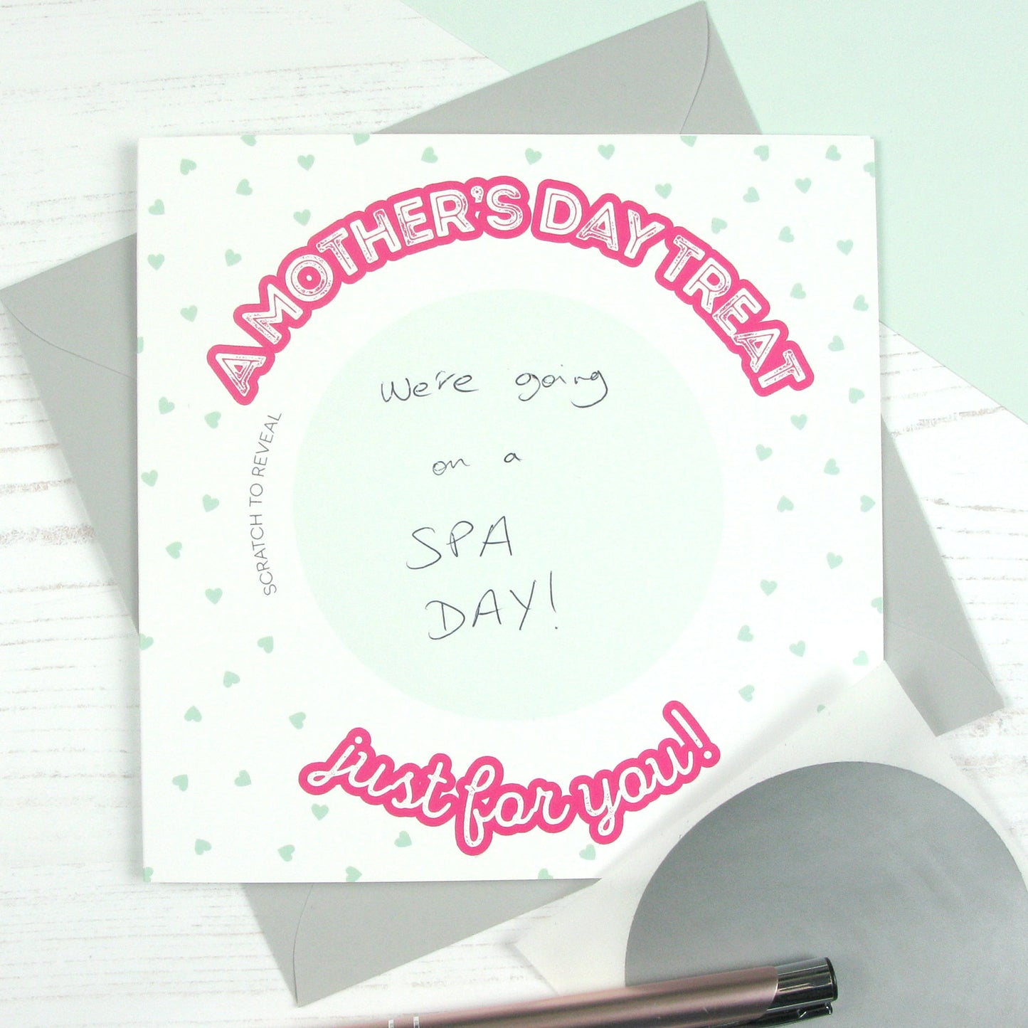Scratch card 'A Mother's day treat just for you!' - with message