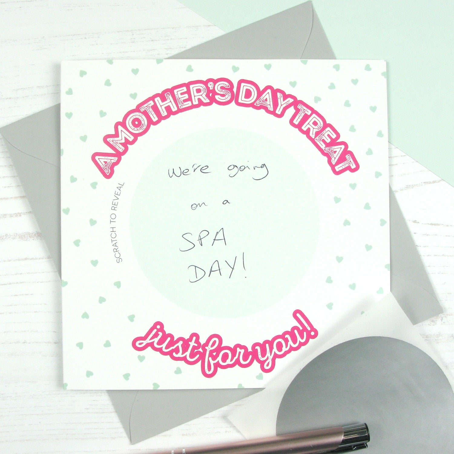 Scratch card 'A Mother's day treat just for you!' - with message