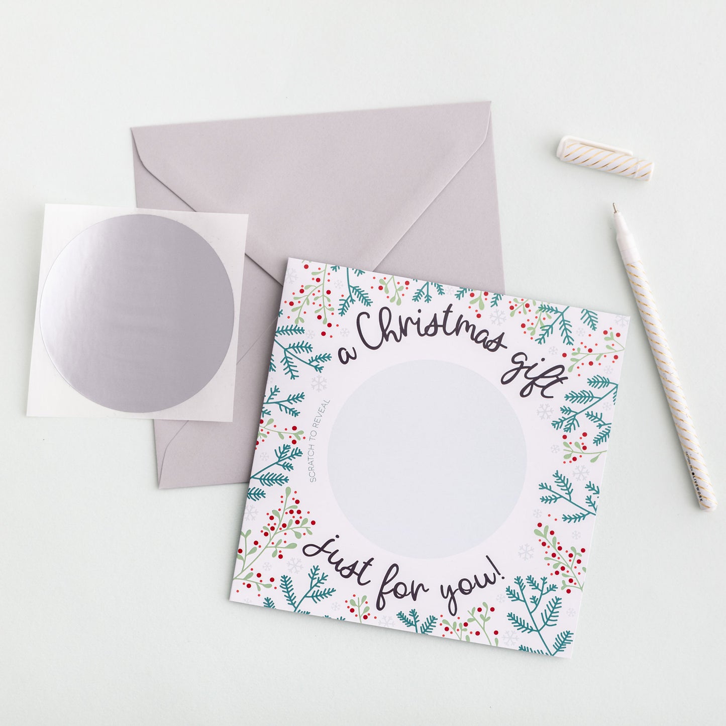 Secret message scratch card 'a Christmas gift just for you!'