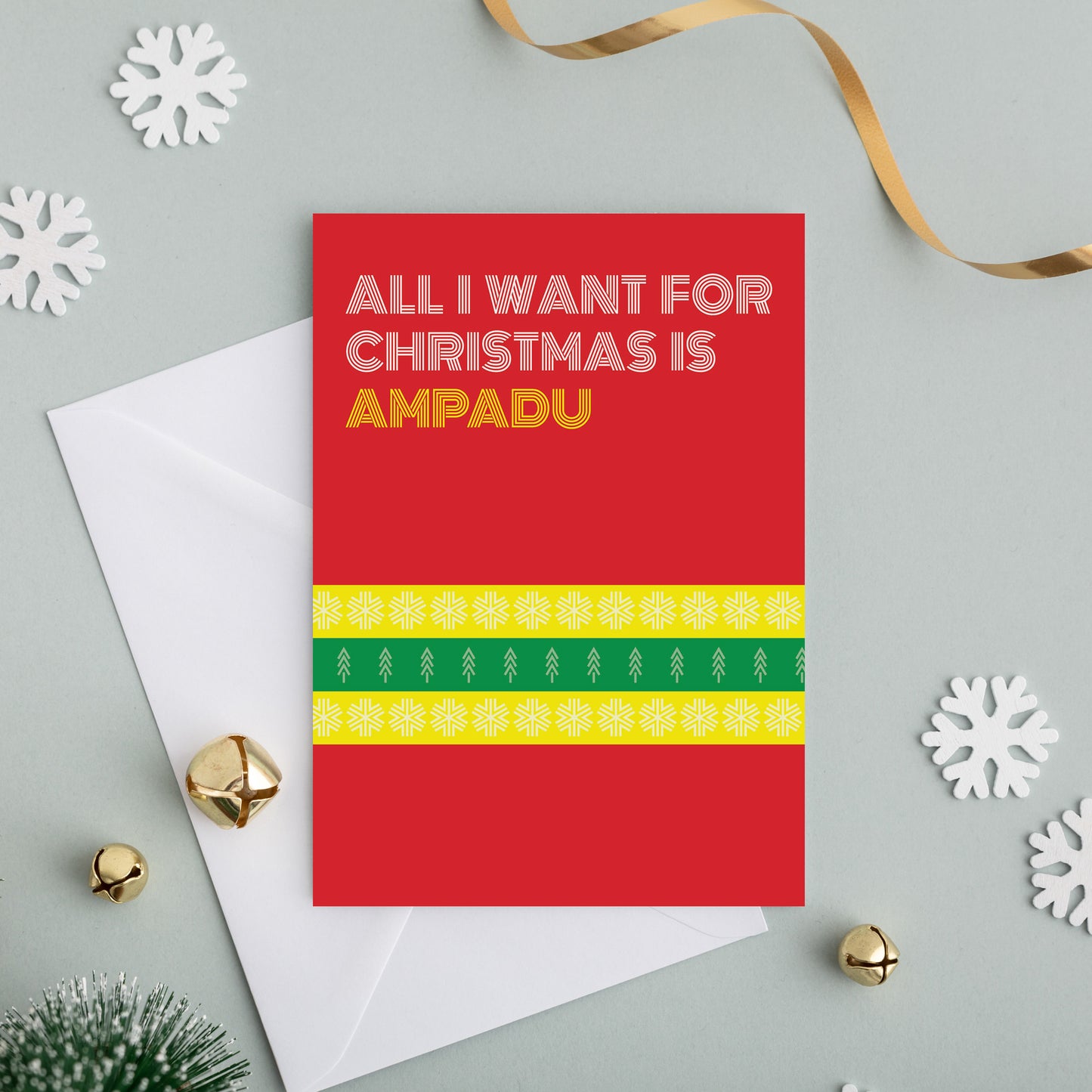 SO58 Christmas Card Set of 4 or 6 - All I want for Christmas is Ampadu