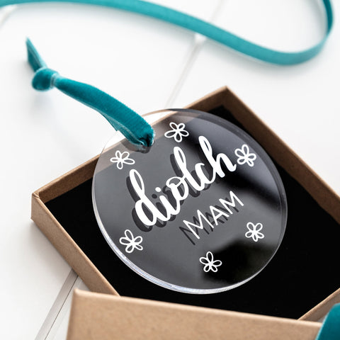 Personalised Thank You Decoration 'Diolch'