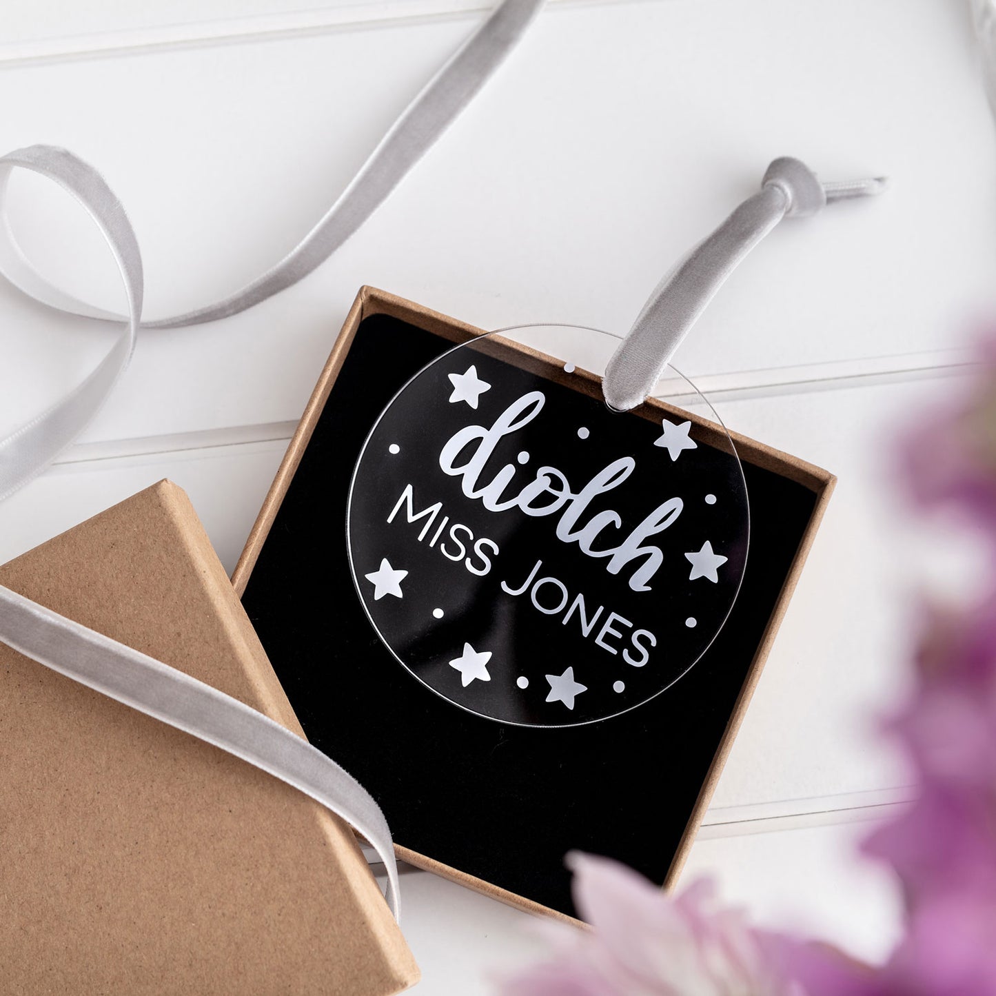 Personalised Thank You Decoration 'Diolch'