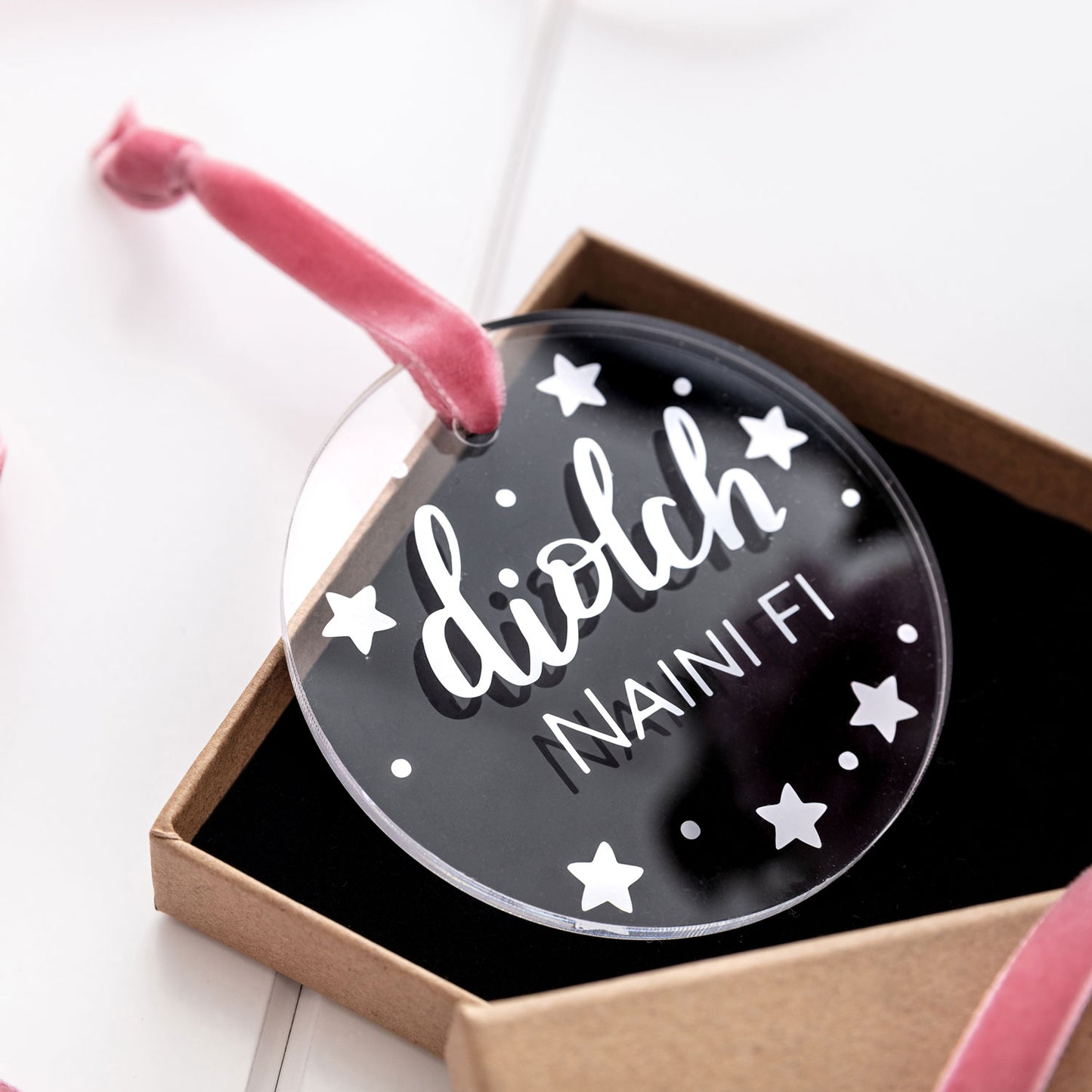 Personalised Thank You Decoration 'Diolch'