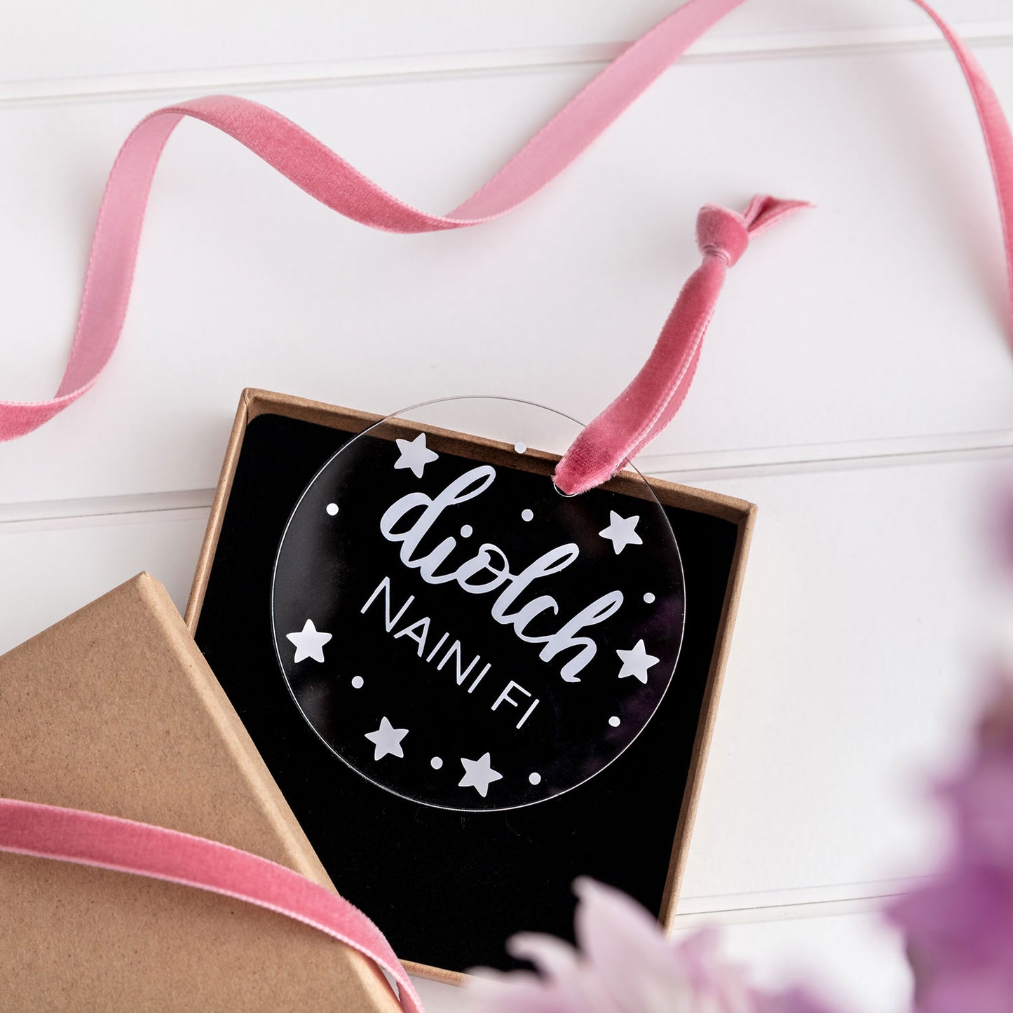 Personalised Thank You Decoration 'Diolch'