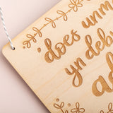 Wooden Hanging Sign - Adref / Home