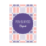 Welsh birthday card 'Pen-blwydd Hapus' - Welsh tapestry