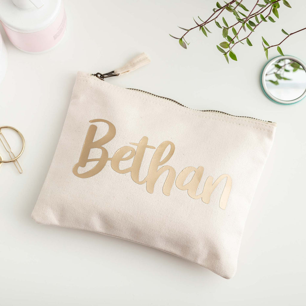 Personalised Cotton Bag - Gold