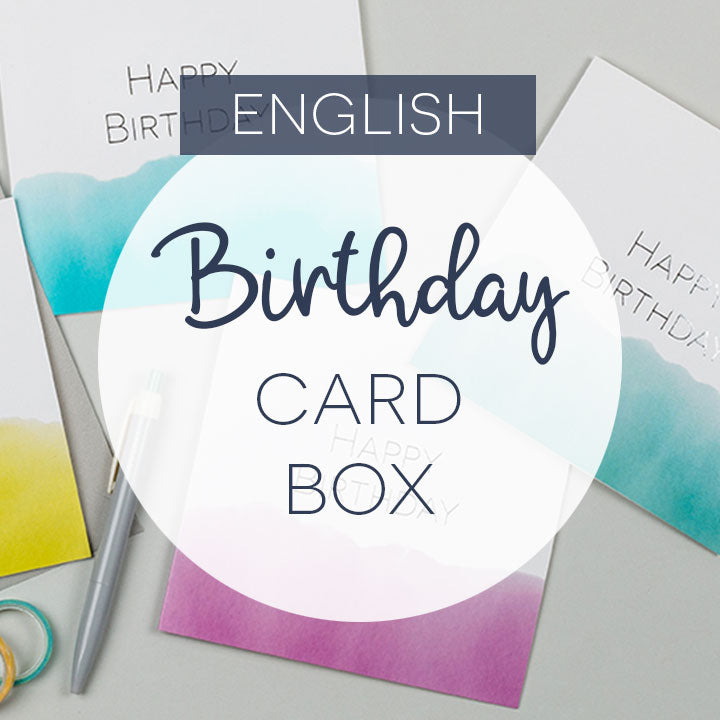 Box of 10, 15 or 20 birthday cards - English language