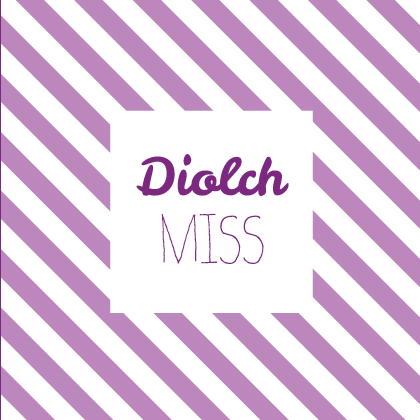 Thank you teacher card 'Diolch Miss' - Draenog