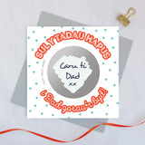 Cerdyn crafu Sul y Tadau Hapus Cymraeg / Welsh Happy Father's day scratch card