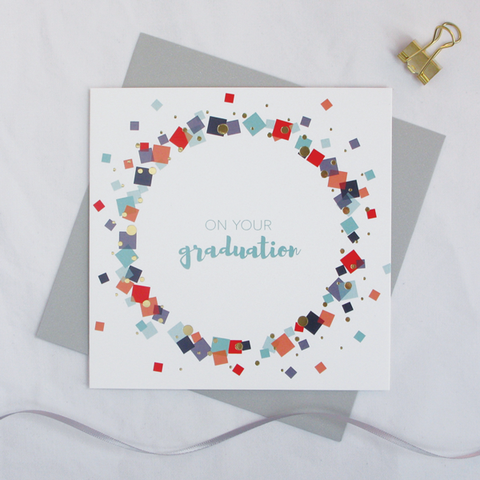 On your graduation gold foil card - Draenog