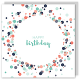 Happy birthday copper foil card - Draenog