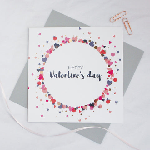 Happy Valentine's day copper foil card - Draenog