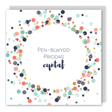 Welsh first anniversary card 'Pen-blwydd priodas cyntaf' cerdyn pen-blwydd priodas Cymraeg - Draenog