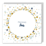 Welsh golden wedding anniversary card 'Priodas aur' cerdyn pen-blwydd priodas Cymraeg - Draenog