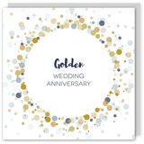 Golden wedding anniversary gold foil card - Dreanog