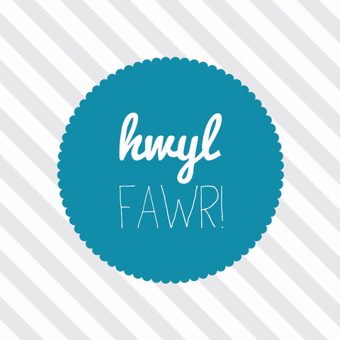 Leaving card 'Hwyl fawr!' - Draenog