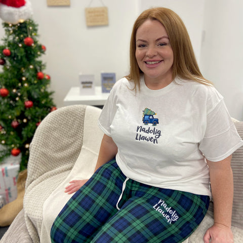 Nadolig Llawen Welsh Christmas Pyjamas - The DPJ Foundation - Adult