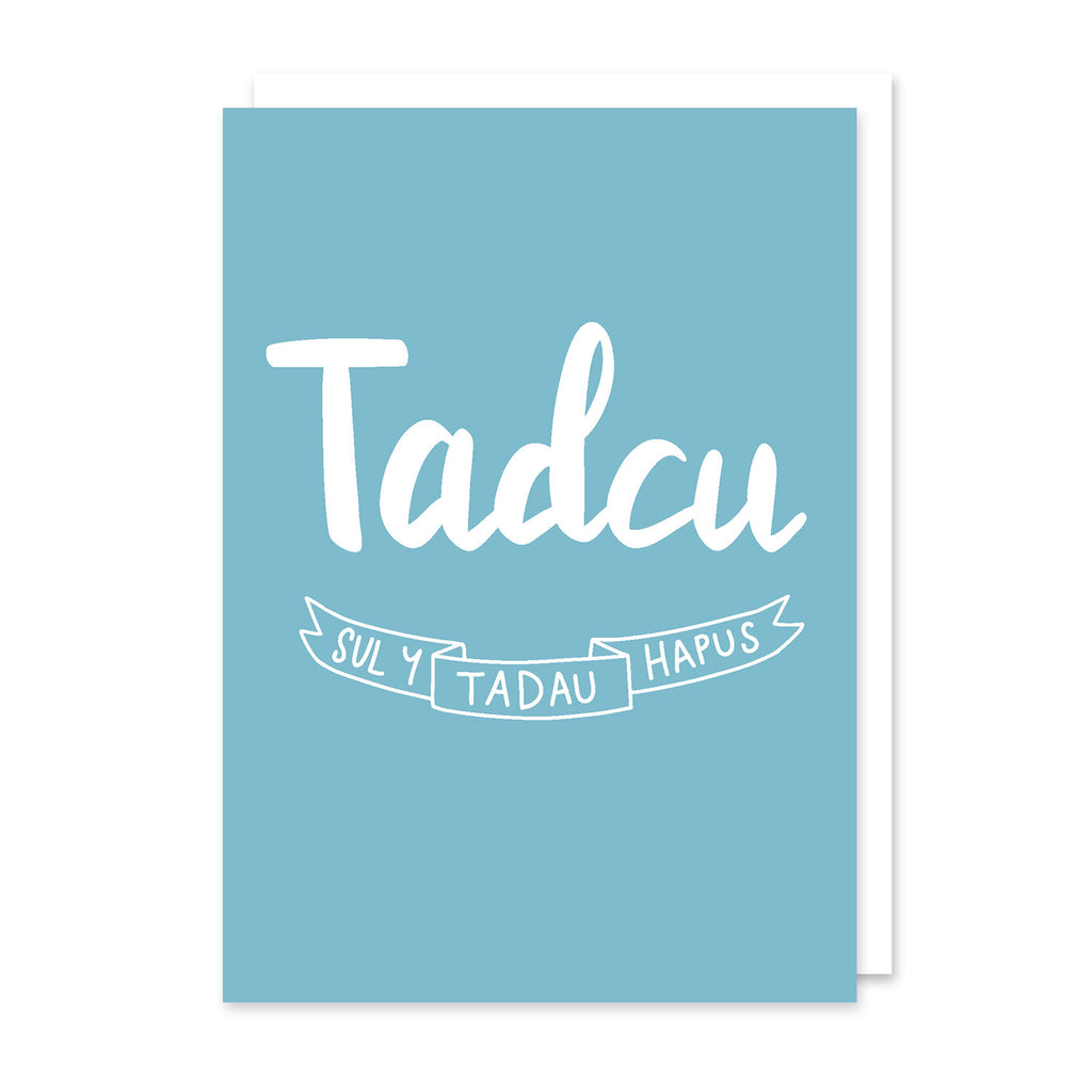 Cerdyn Cymraeg Sul y Tadau hapus Tadcu / Welsh Father's day card - Draenog
