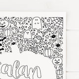 FREE Welsh downloadable colouring page - Calan Gaeaf / Halloween