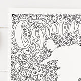 FREE Welsh downloadable colouring page - Cymru