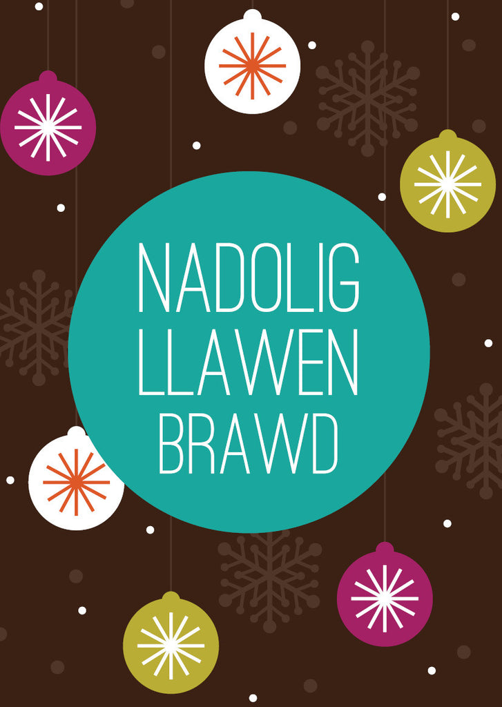 Christmas card 'Nadolig Llawen Brawd' - Draenog