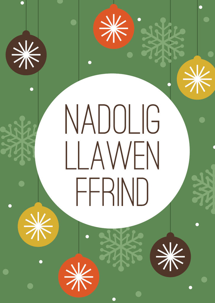 Christmas card 'Nadolig Llawen Ffrind' - Draenog