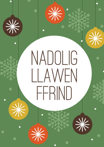 Christmas card 'Nadolig Llawen Ffrind' - Draenog