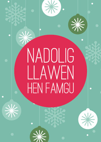 Christmas card 'Nadolig Llawen Hen Famgu' - Draenog