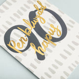 Birthday card 'Pen-blwydd hapus 90' gold foil