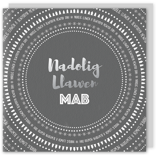 Welsh Christmas card 'Nadolig Llawen Mab' cerdyn Cymraeg – Draenog