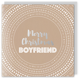 Merry Christmas Boyfriend silver foil card - Draenog