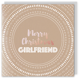 Merry Christmas Girlfriend copper foil card - Draenog