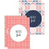 Pecyn cardiau bach - Neges fach - Pack of 4 mini note cards - Welsh tapestry