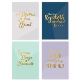 Casgliad cardiau Cymraeg Nodyn collection 2 - Set of 4 Welsh gold foil cards