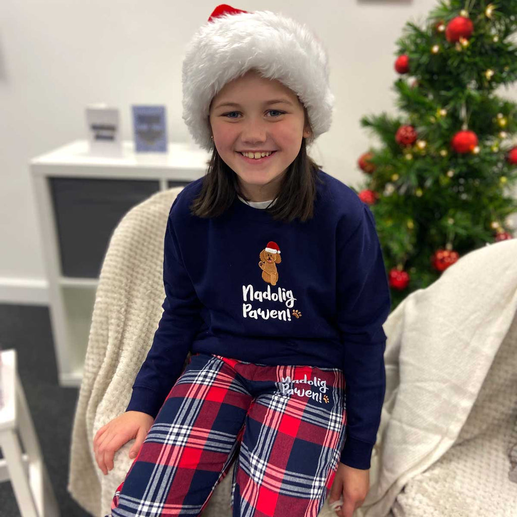 Nadolig Pawen Welsh Christmas Jumper - Children's